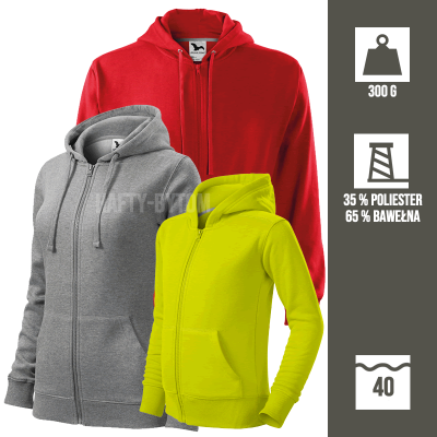 TRENDY ZIPPER / Prosty krój / kostkowy zamek / kieszenie typu kangurka / damska, męska i dziecięca